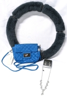 New Super Fuzzy Steering Wheel Cover, Mini Mint Quilted-Look Purse & Ardene Necklace and Earrings Set