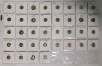 1981 - 1994 USA Dime Lot . 36 Dimes in 2×2 Coin Holders