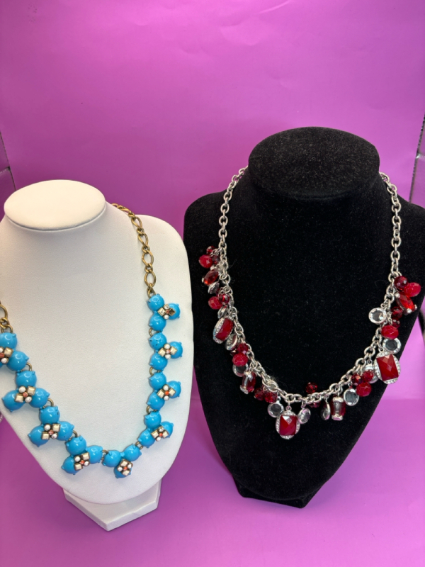 Beautiful Two signed Necklaces with rhinestones