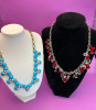 Beautiful Two signed Necklaces with rhinestones - 2