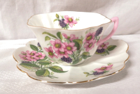 Vintage Shelley Teacup & Saucer - Blackberry Ramble