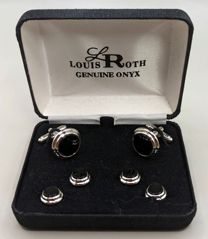 Louis Roth Genuine Onyx Cufflinks