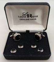 Louis Roth Genuine Onyx Cufflinks