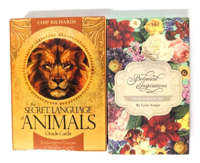 New THE SECRET LANGUAGE OF ANIMALS Oracle Cards & BOTANICAL INSPIRATIONS Tarot Deck