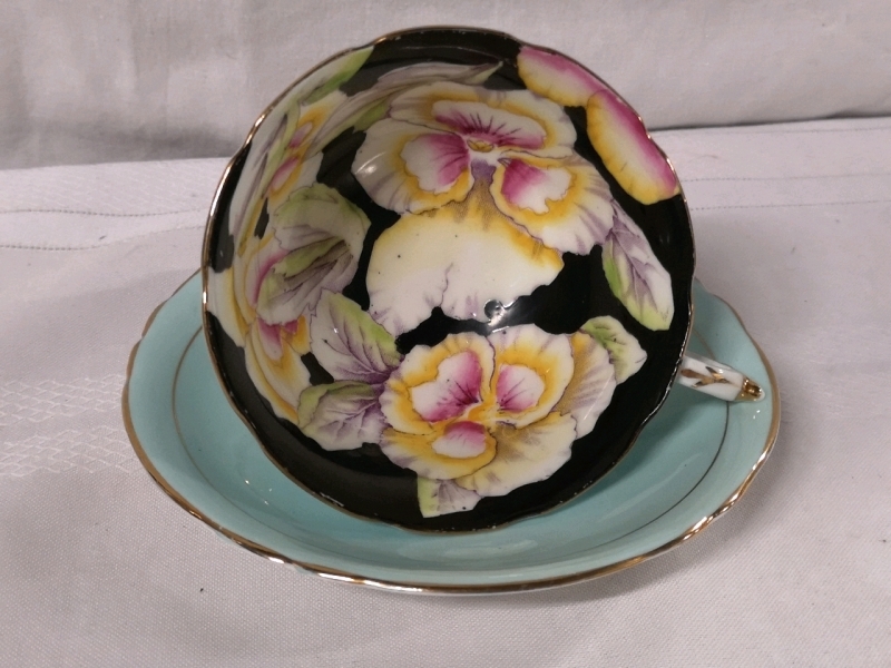 Vintage Paragon Double Warranty Teacup & Saucer - Pansies