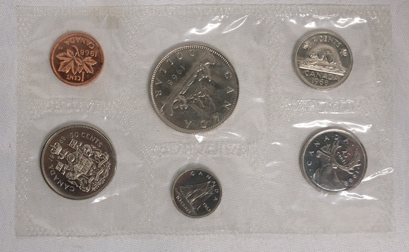 1968 Canadian Uncirculated Coin Set , Sealed