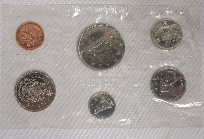 1968 Canadian Uncirculated Coin Set , Sealed