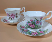 2 Vintage Royal Albert Teacups & Saucers