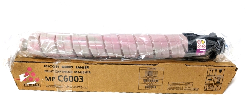 New Genuine RICOH Savin Lanier MAGENTA Print Cartridge MP C6003 (400g / 20.25" Long)