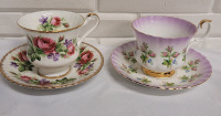 Paragon & Royal Albert Cup & Saucer Sets . All Four Pieces Ring True
