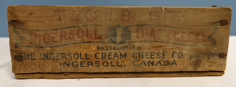 Vintage 2lb box for Ingersol Loaf Cheese