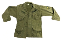 Vintage US ARMY Coat Combat Tropical Jacket Size Small-Short with Embroidered Name: Coyle