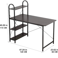 New HOME BI Computer Desk with Shelves 47 Inch, Writing Desk for Home Office