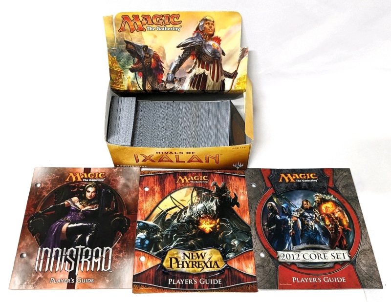 MAGIC THE GATHERING: 3 Player's Guides & Rivals of Ixalan Booster Pack Retail Box with 300+ Loose MTG Cards