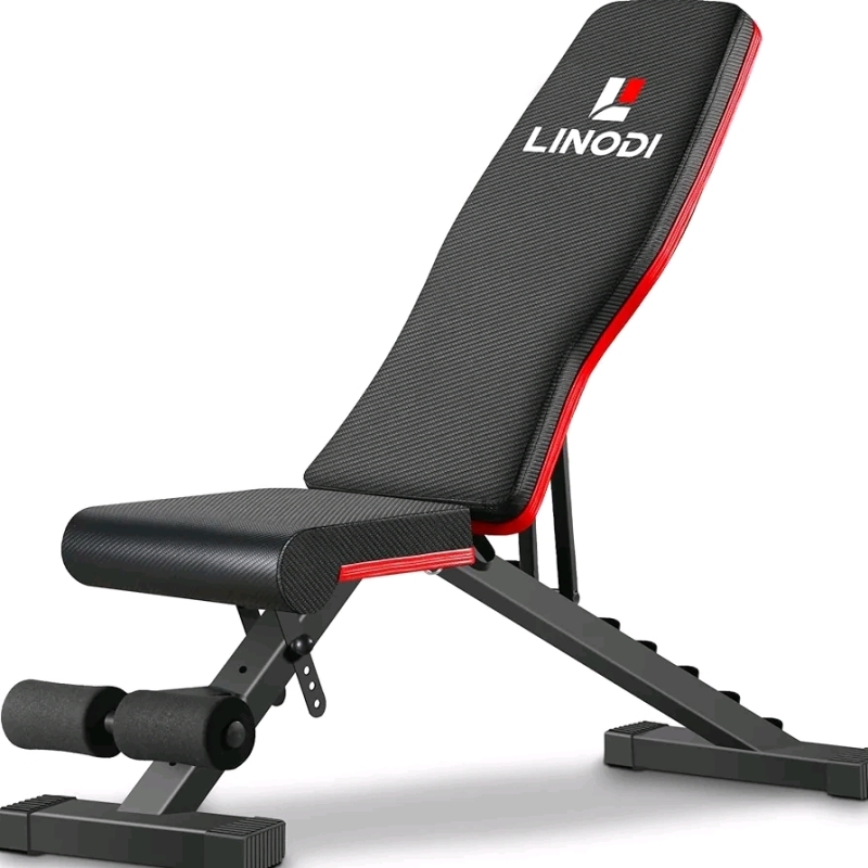 New - LINODI Adjustable Weight Bench, Workout Bench for Home Gym