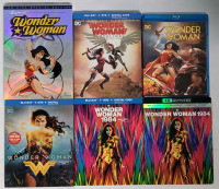 Wonder Women Cartoon & Movie Blu-Ray and DVD Lot . Six (6) Discs