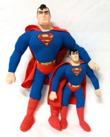 2 Vintage 1998 Soft Body DC Comics SUPERMAN Dolls 12.75" & 18.75"