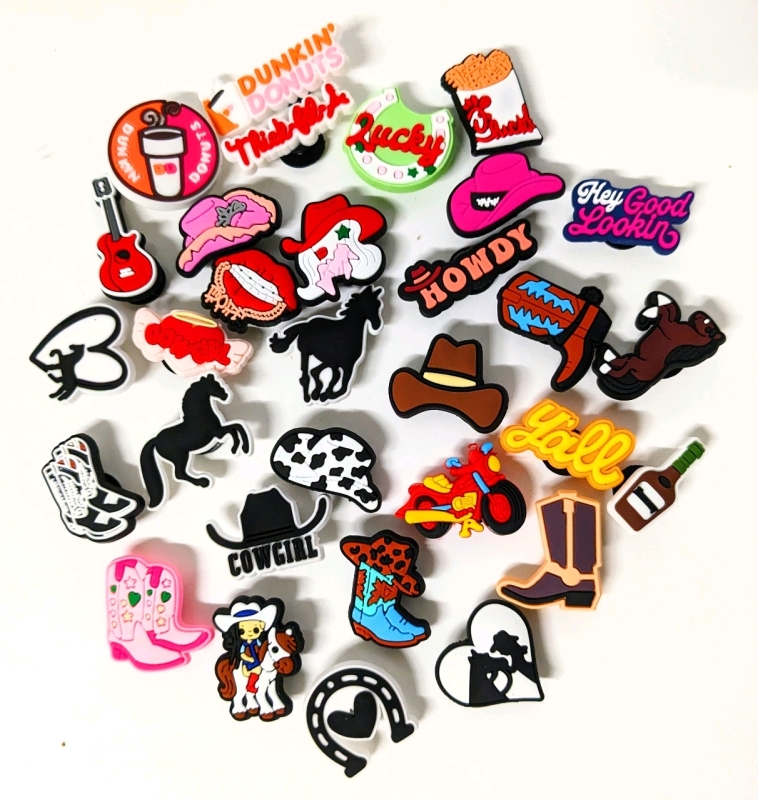 30 New CROCS Charms : Western, Horses, Cowboys & Cowgirls+