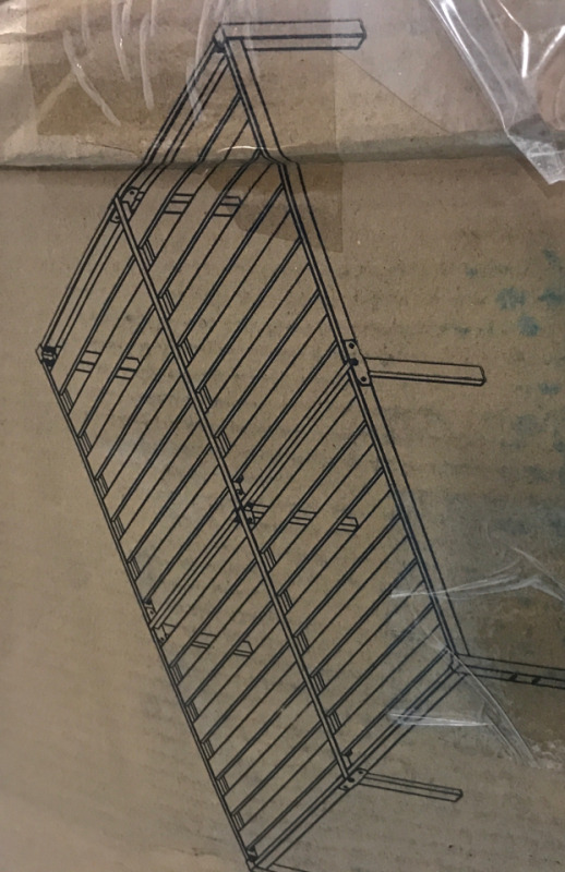 14&rdquo; Metal Bed Frame with Wood Slats,Full Size