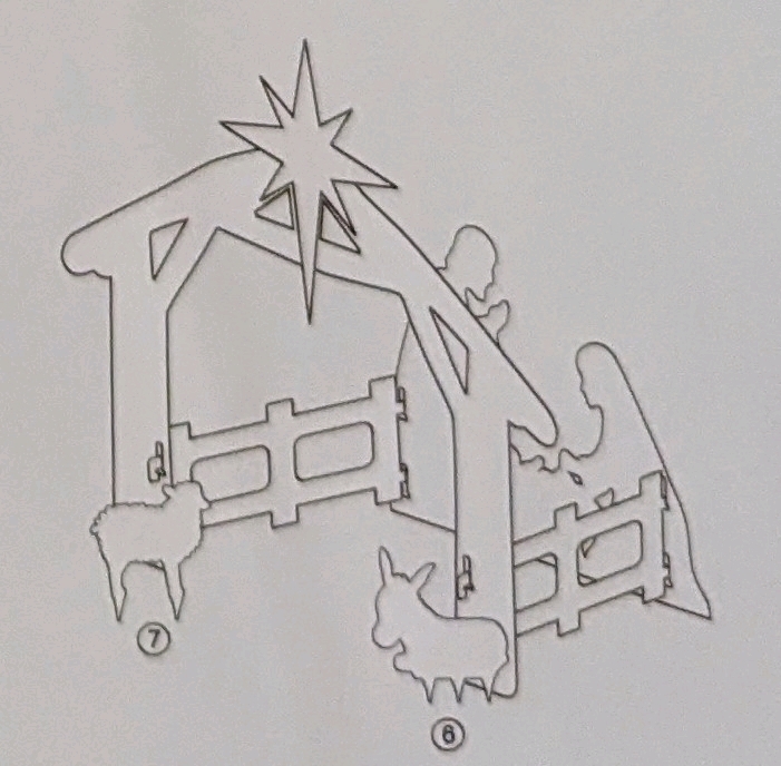 New Wooden Nativity Scene approximately 43" tall.