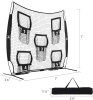 New - ZELUS 7 x 7ft Football Trainer Throwing Net with 5 Throwing Targets - 2