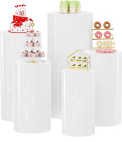 New Wokceer 5Pcs Cylinder Pedestal Stands for Party Large Cylinder
