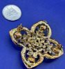 Exquisite Maltese Cross Style Crystal Pearl Brooch - 2