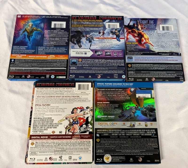 5 Justice League/Society Blu-Rays