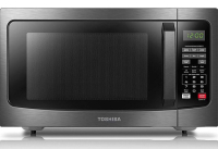 New Toshiba ML-EM31P(BS) Microwave Oven with Smart Sensor Easy Clean Interior, ECO Mode and Sound On-Off, 1.2 Cu. ft