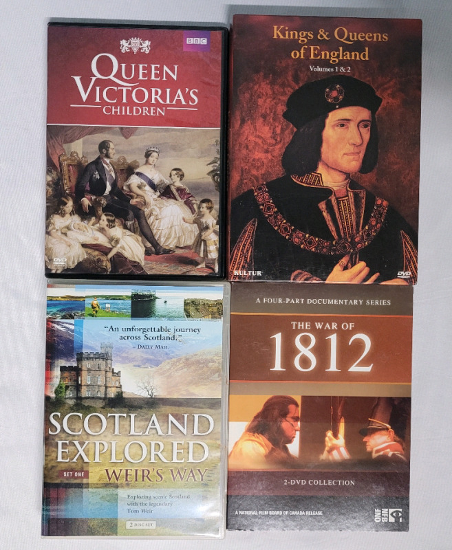 Great Britain & Canadian History DVD Lot . Four (4) Discs