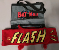 Like New Batman Bag and Flash Scarf