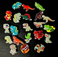 21 New CROCS Glow-in-the-Dark Charms : Dinosaurs & Lizards