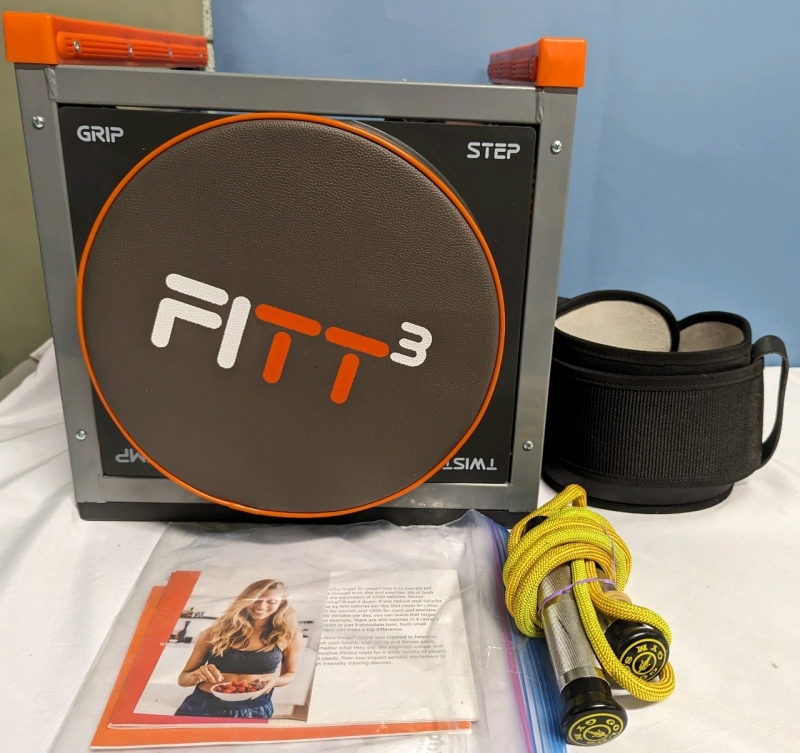 Fitt3 Total Body Workout Interval Training Machine, Jump Rope and Weight Belt
