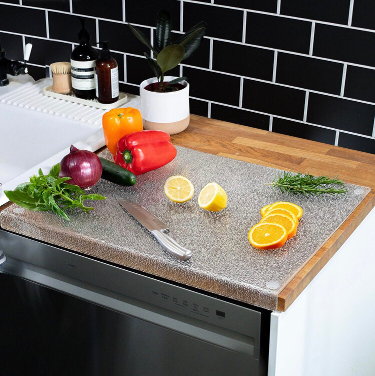 New Skilled Slicing Extra Large Acrylic Cutting Board With Counter Lip | 24" x 18"