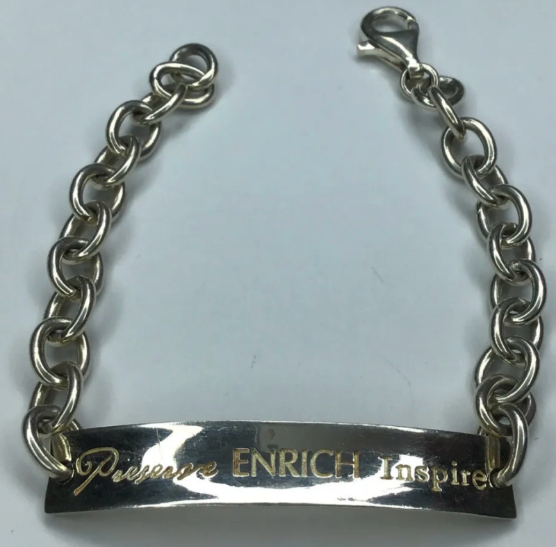925 Sterling Silver Preserve Enrich Inspire ID Bracelet