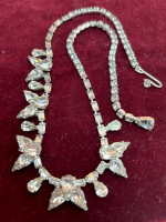 Vintage KRAMER Rhinestone Butterfly Necklace