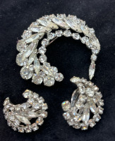 Vintage Diamant&eacute; Brooch and Earrings