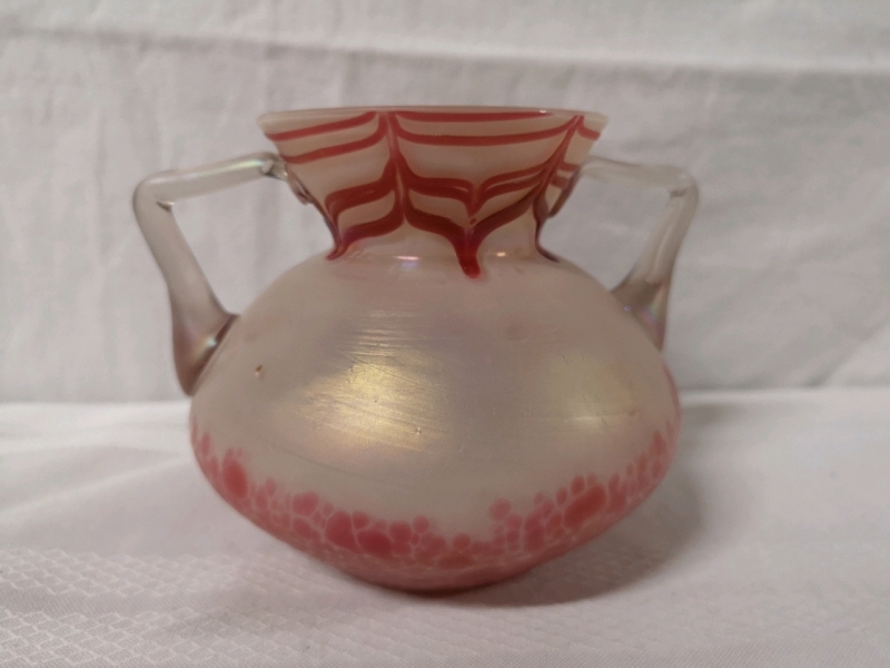 Beautiful Glass Vase - 4" Tall Chip on Rim
