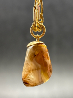 Beautiful Septorian Freeform pendant Figaro Chain