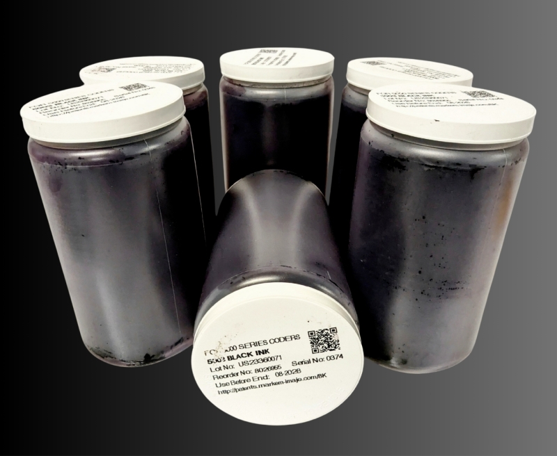New Markem-Imaje 5003 Black Touch Dry Ink 6-Pack for Markem 5000 Series Coders