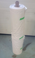 New - Roll White Plastic Sheeting Cover , 8ft Wide by 100ft Long ???
