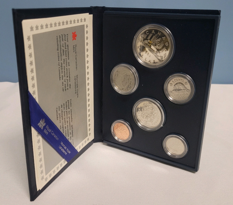 1985 Canadian Uncirculated Coin Set in Case