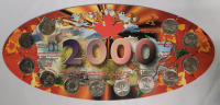 2000 Canada Quarter Coin Set on Display Card . 12 Coins