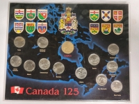 1992 (1867-) Canadian Provincial Quarter & Loonie Coin Set with Display Card