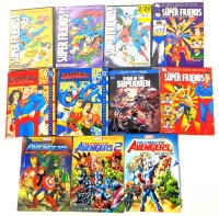 Assorted DC Comics Super Friends & Marvel Avengers Animated DVDs & Blu-Rays (Some Sealed)