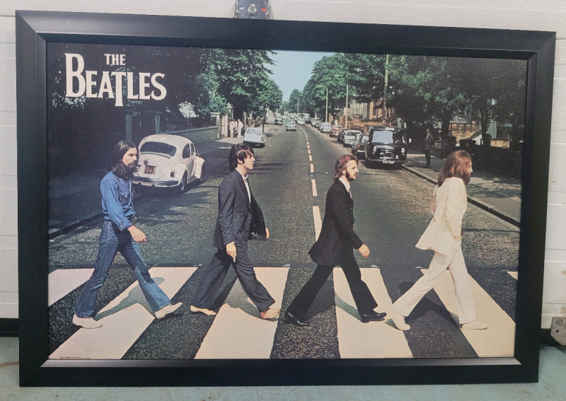 The Beatles Abbey Road Framed Print . Measures 37.5"&times;26"