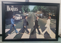 The Beatles Abbey Road Framed Print . Measures 37.5"&times;26"