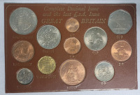 Great Britain Complete Decimal Issue and the Last &pound;.s.d. Issue Coin Set