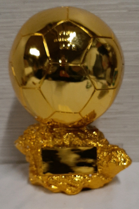 NEW Resin Soccer Ballon d'Or Trophy 21cm