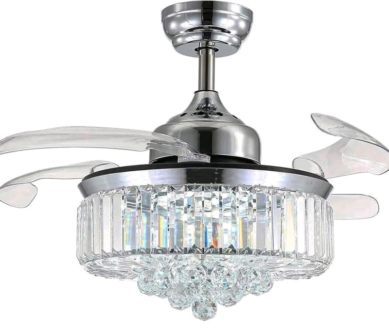 New - 36" Fandelier Chandelier with Fans Ceiling Fan with Lights .